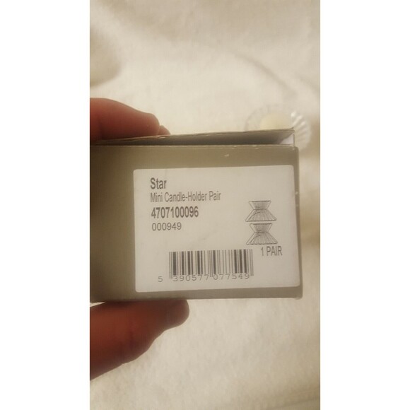 Tipperary Crystal Star Mini Candle Holder Pair Tea Light NIB - Picture 4 of 4